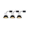 Set of 3 Recessed spot LED COLE IP44, fixed, with LED COIN Module, 230V, 6.5W 2700K460lm 100�, 3-step dimmable