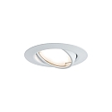 Einzel-Set BASE COIN, � 9cm, 230V, inkl. LED Modul, 5W 3000K 370lm 100�, On-Off, schwenkbar, Metall, wei�