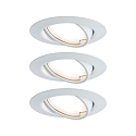 3er-Set Einbauleuchten-Set BASE COIN, IP20, � 9cm, 230V, inkl. LED Modul 5W 3000K 370lm 100�, On-Off, schwenkbar, wei�