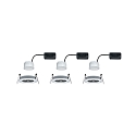 Paulmann recessed luminaire NOVA COIN LED round, rigid, set of 3 IP44, aluminium  19,5W 460lm 2700K 100� 100� CRI >80