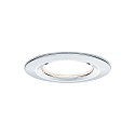 Paulmann 3er-Set LED Einbauleuchten-Set NOVA COIN, IP23, rund, � 8.4cm, starr, 230V, inkl. 6.5W 2700K 460lm 100�, Chrom
