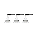 Paulmann recessed luminaire NOVA LED round, swivelling, set of 3 GU10 IP23, brushed iron dimmable 460lm 2700K 38� 38� CRI >80