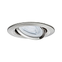 Paulmann recessed luminaire NOVA LED round, swivelling, set of 3 GU10 IP23, brushed iron dimmable 460lm 2700K 38� 38� CRI >80