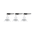 Paulmann 3er-Set LED Einbauleuchten-Set NOVA, IP23, rund, schwenkbar, inkl. GU10 6.5W 2700K 460lm 38�, 3step dimmbar, Wei� matt