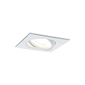 Paulmann recessed luminaire NOVA LED square, swivelling, set of 3 GU10 IP23, white matt dimmable 19,5W 460lm 2700K 38� 38� CRI >80