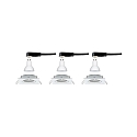 Paulmann recessed luminaire NOVA LED square, swivelling, set of 3 GU10 IP23, white matt dimmable 19,5W 460lm 2700K 38� 38� CRI >80
