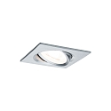Paulmann 3er-Set LED Einbauleuchten-Set NOVA, IP23, eckig, schwenkbar, inkl. GU10 6.5W 2700K 460lm 38�, 3step dimmbar, Alu gedreht