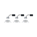 Paulmann recessed luminaire NOVA COIN LED round, swivelling, set of 3 Coin IP23, white matt dimmable 19