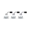 Paulmann recessed luminaire NOVA COIN LED round, swivelling, set of 3 Coin IP23, aluminium dimmable 19,5W 460lm 2700K 100� 100� CRI >80
