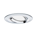 Paulmann 3er-Set LED Einbauleuchten-Set NOVA COIN, IP23, rund, schwenkbar, inkl. 6.5W 2700K 460lm 100�, 3step dimmbar, Chrom