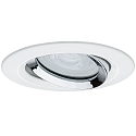 Paulmann Outdoor Einbauleuchte NOVA PLUS, IP65, rund, 230V, inkl. GU10 6W 4000K 470lm 36�, schwenkbar, dimmbar, Wei� matt / Chrom