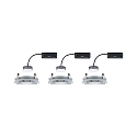 Paulmann outdoor recessed luminaire NOVA PLUS COIN square, swivelling, set of 3 Coin IP23, aluminium dimmable