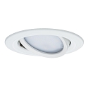 Paulmann Outdoor Einbauleuchte NOVA PLUS COIN, IP65, rund, 230V, inkl. Modul 6.8W 2700K 425lm, schwenkbar, dimmbar, Wei� matt