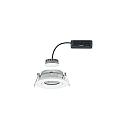 Paulmann Outdoor Einbauleuchte NOVA PLUS COIN, IP65, rund, 230V, inkl. Modul 6.8W 2700K 425lm, schwenkbar, dimmbar, Wei� matt