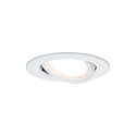 Paulmann outdoor recessed luminaire NOVA PLUS COIN round, swivelling, set of 3 Coin IP65, white matt dimmable