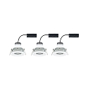 Paulmann outdoor recessed luminaire NOVA PLUS COIN round, swivelling, set of 3 Coin IP65, white matt dimmable