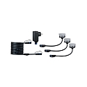 LED Bodeneinbauleuchte FLOOR ECO PLUG & SHINE, 3er Basisset, 80�, 7cm, 3x 1,3W, 24W, 3000K, 50lm, IP67, silber