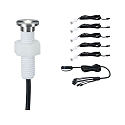 Paulmann 5er-Set PLUG & SHINE Einbauleuchte MicroPen II, IP67, 24V DC, 5x 0.22W 3000K 1.8lm 22�, begehbar bis 130kg, starr, Edelstahl