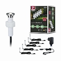 Paulmann 5er Set PLUG & SHINE LED Einbauleuchte MICRO PEN II, IP67, � 11.5cm, 5x 0.22W 3000K 1.8Im 20�, inkl. Treiber, silber