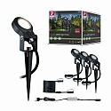 Paulmann LED Outdoor Spie�leuchte STING SPOT PLUG & SHINE, 3er Set, 80�, 3x 6W, 24V, 3000K, 270lm, IP67, dimmbar, anthrazit