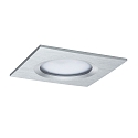 Paulmann 3er-Set LED Einbau-Downlight NOVA PLUS COIN, IP44, eckig, 7.8 x7.8cm, 230V, 3x 6W 2700K 470lm 120�, dimmbar, starr, Alu gedreht