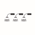 Paulmann Recessed luminaire LED Coin Slim, IP23, round, 6,8W, set of 3 dimmable and swiveling, white