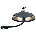 Paulmann PLUG & SHINE Bodenleuchte, IP67, doppelter Lichtaustritt, befahrbar, 24V, 3W 3000K 12lm 180�, Anthrazit