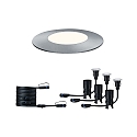 Paulmann Plug&Shine 3er-Set Bodeneinbauleuchte Floor Mini IP65 3x2,5W 55mm Silber