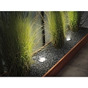 Paulmann LED Bodeneinbauleuchte PLUG & SHINE FLOOR, IP65, rund, � 9.8cm, 24V, 3.6W 3000K 300lm, dimmbar, rostfrei