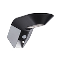 Solar LED Au�enwandleuchte SOLEY mit Bewegungsmelder, IP44, 3000K 100lm, optionale Hausnummer (exkl.), Anthrazit