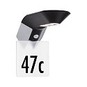 Solar LED Au�enwandleuchte SOLEY mit Bewegungsmelder, IP44, 3000K 100lm, optionale Hausnummer (exkl.)