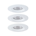 Paulmann Set of 3 LED Recessed luminaire NOVA MINI with Module COIN, IP44, fixed, white matt