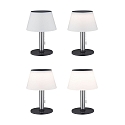 Paulmann Outdoor LED Solar Table lamp LILLESOL, IP44, 0.8W 3000K 45lm, 3-step dimmable, stainless steel / satin