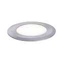 Outdoor LED Boden-Einbauleuchte HOUSE, IP65, � 5cm, mit Licht-Punkt, 230V, begehbar, Edelstahl geb�rstet, 2W 3000K 60lm 120�