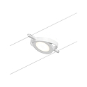 Paulmann LED Seilsystem RoundMac, 5-fach, 12V DC, 5x 4.5W 3000K, inkl. Trafo 60VA, Kunststoff, Wei� matt / Chrom