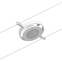 Paulmann LED Seilsystem RoundMac, 5-fach, 12V DC, 5x 4.5W 3000K, inkl. Trafo 60VA, Kunststoff, Wei� matt / Chrom