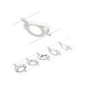 Paulmann LED Seilsystem RoundMac, 5-fach, 12V DC, 5x 4.5W 3000K, inkl. Trafo 60VA, Kunststoff, Wei� matt / Chrom