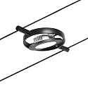 Paulmann LED Seilsystem RoundMac, 5-fach, 12V DC, 5x 4.5W 3000K, inkl. Trafo 60VA, Kunststoff, Schwarz matt / Chrom