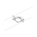 Paulmann LED Seilsystem MacLED, 5-fach, 12V DC, 5x 4.5W 3000K, inkl. Trafo 60VA, Kunststoff, Wei� matt / Chrom
