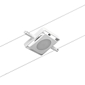 Paulmann LED Seilsystem MacLED, 5-fach, 12V DC, 5x 4.5W 3000K, inkl. Trafo 60VA, Kunststoff, Wei� matt / Chrom