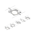 Paulmann LED Seilsystem MacLED, 5-fach, 12V DC, 5x 4.5W 3000K, inkl. Trafo 60VA, Kunststoff, Wei� matt / Chrom