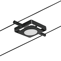 Paulmann wire luminaire MACLED, chrome, black matt 