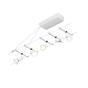 Paulmann Seilsystem-Basisset SALT, 5-fach, 12V, 5x GU5.3 max. 10W, inkl. Trafo 60VA, Kunststoff / Metall, Wei� matt / Chrom