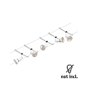 Paulmann Seilsystem-Basisset SALT, 5-fach, 12V, 5x GU5.3 max. 10W, inkl. Trafo 60VA, Kunststoff / Metall, Wei� matt / Chrom