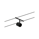 Paulmann Seilsystem CUP, Basisset, 5-fach, 12V DC, 5x GU5.3 max. 10W, inkl. 60VA Trafo, 2x 5 Meter, Schwarz matt / Chrom