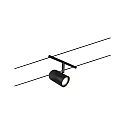 Paulmann Seilsystem CUP, Einzelspot, 12V DC, GU5.3 max. 10W (exkl.), Schwarz matt / Chrom