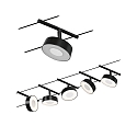 Paulmann wire system LED WIRE SYSTEMS CORDUO CIRCLE round, set of 5, switchable IP20, chrome, black matt 