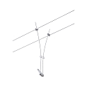 Paulmann Seilsystem-Einzelspot COMET, 12V, GU5.3 max. 50W (exkl.), Metall, Chrom matt