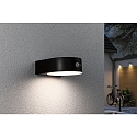 Paulmann Solar LED Au�enwandleuchte EILEEN PIR, IP44, mit PIR-Sensor, Li-Ion Akku, 8 Meter, schwarz, 2 Modi, 5.5W 3000K 400lm