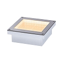 Paulmann Outdoor LED Boden-Einbauleuchte BRICK, IP67, 10x10cm, 1W 2200-3000K 18lm, begehbar bis 0.5t, ZigBee 3.0, Edelstahl